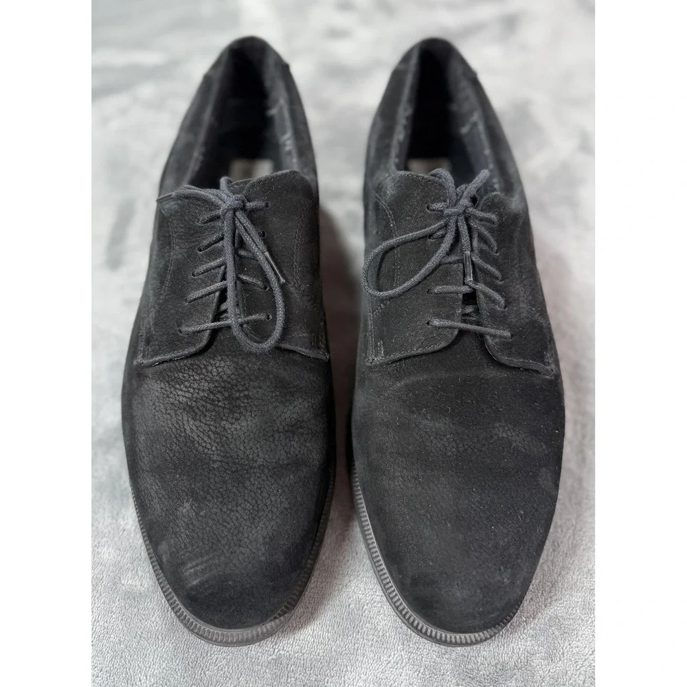 Deer Stags Buck Shoes Mens Size 9.5 Black‎ Leather Suede Oxford Comfort